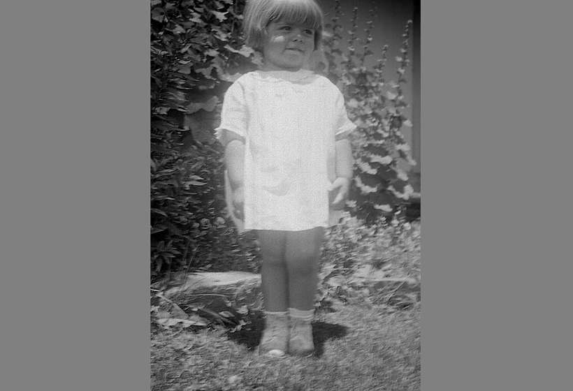 Ginnie Couse in the garden, circa 1934