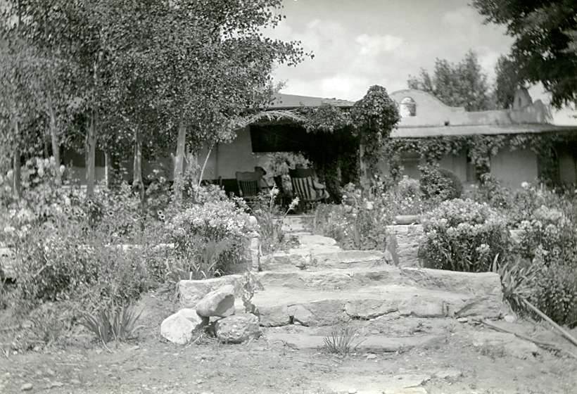 View of the Couse garden from the south, 1920s.