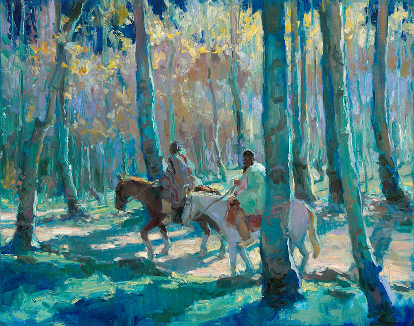 Richard Alan Nichols | Whispers of the Past | oil on panel | 18 x 20 | 100% donation by the artist | Starting Bid $4000, Buy it Now Price $6000