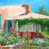 Painting of the Couse garden by Ron Rencher, part of the 2009 gala art auction.