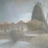 Ann Huston | Winter Chamisa | pastel on artists sandpaper | 14.5 x 12.25 | view of Couse Home | donated by Dwight and Sabette Pitcaithley | Starting Bid $1000, Buy it Now Price $1600