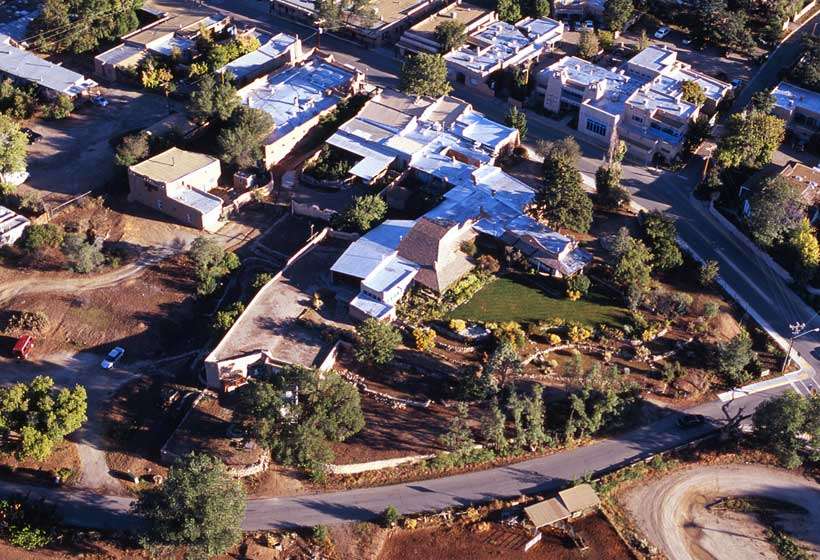 Aerial view of the Site from the south. Quesnel Street is at bottom, Kit Carson Road above. Photo by Chris Dahl-Bredine.